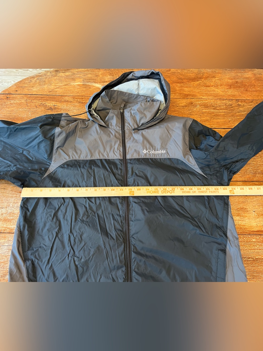 Colombia Jacket Glennaker Lake II Rain Lightweight Windbreaker Black Gray M - Picture 11 of 16